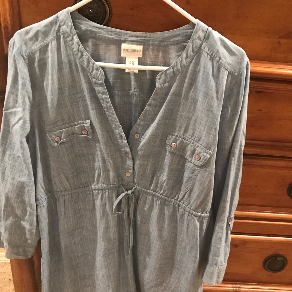 Cute denim look maternity top xxl